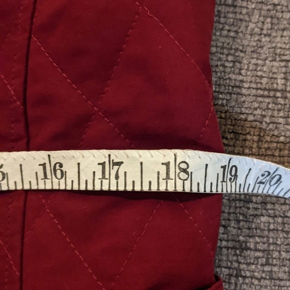 Henry White Quilted Vest Red Medium Wool Blend, vintage - Picture 6 of 9